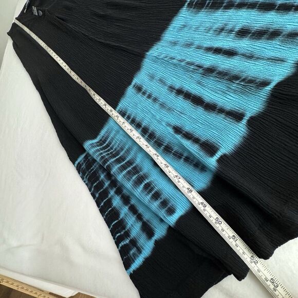 Barbara Lesser Vintage Dress Womens Petite Small Aztec Tie Dye Artsy Beachy - Picture 11 of 12